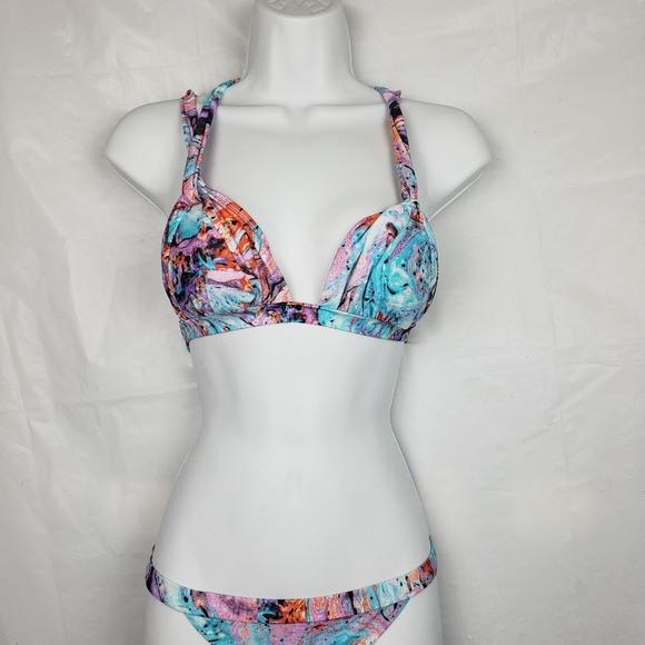 Seventh Wonderland Bikini Set Size 4 rever marbled - Picture 7 of 8